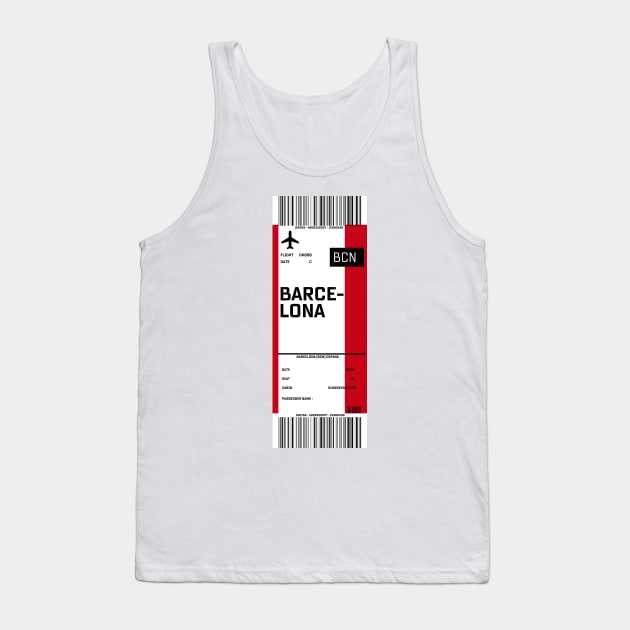 Boarding pass for Barcelona Tank Top by ghjura